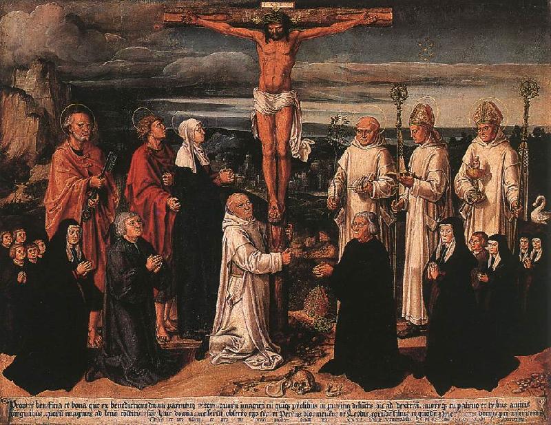 WOENSAM VON WORMS, Anton Christ on the Cross with Carthusian Saints Sweden oil painting art